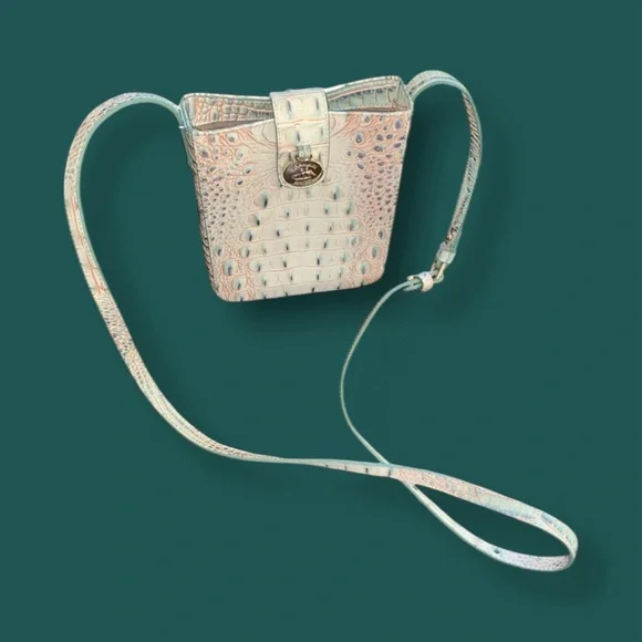 Vintage Color Authentic Brahmin Marley Melbourne Genuine Leather Crossbody Bag - Picture 9 of 10